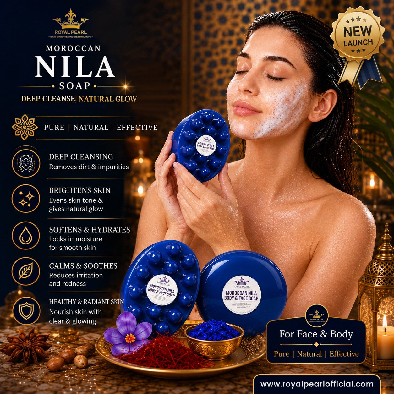 Moroccan Nila Powder Soap For Face & Body